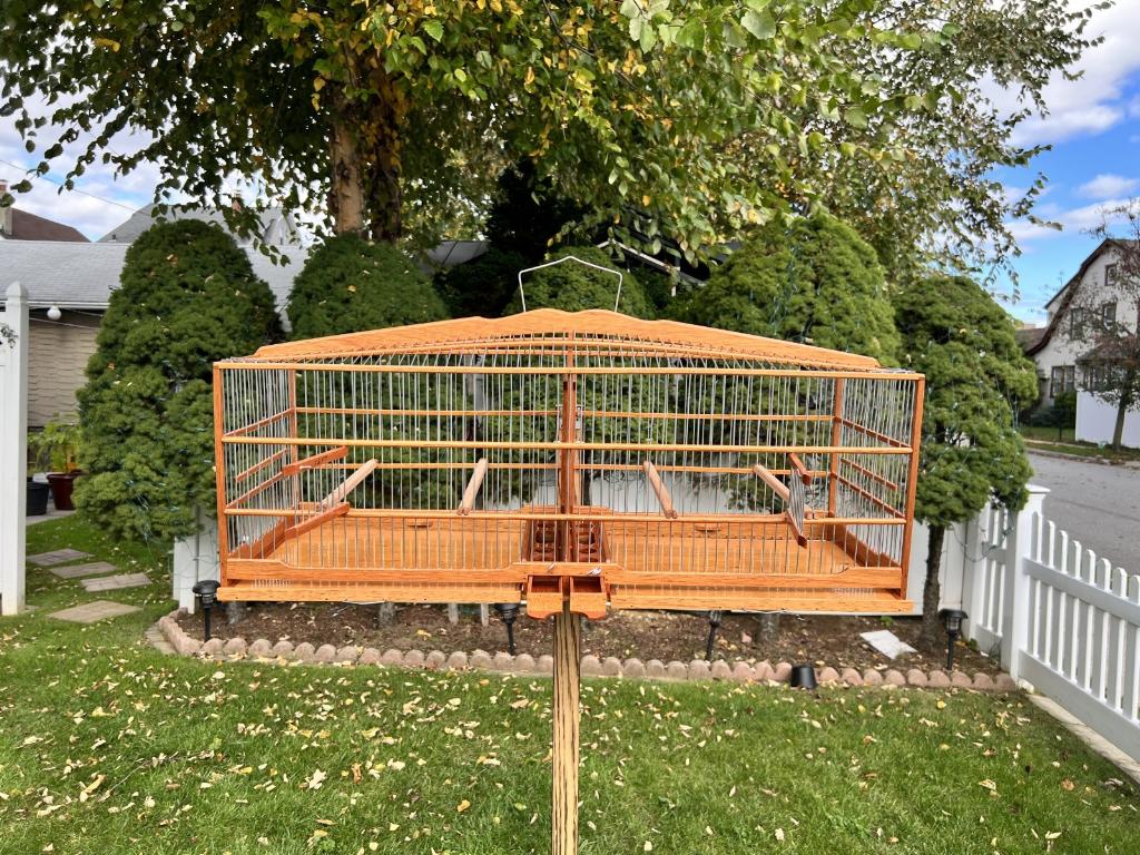 Bungalow Top Cedar Wood Breeders Bird Cage